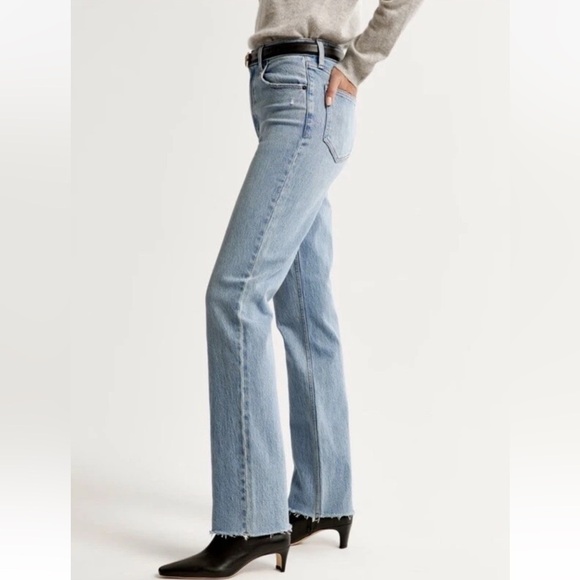 Abercrombie and fitch the 90s slim straight ultra high rise Sz 25/0L curve love - Picture 3 of 13